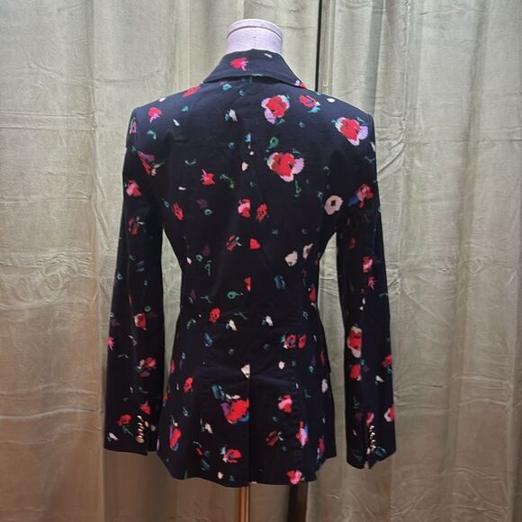 Derek Lam Black and Red Heart Pattern Blazer, US4 - Picture 8 of 13